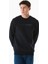 3 Iplik Kabartma Baskılı Bisiklet Yaka Sweatshirt 2