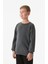 3 Iplik Sırtı Baskılı Bisiklet Yaka Erkek Çocuk Sweatshirt 3