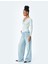 Degaje Yaka Uzun Kollu Slim Fit Drapeli Bluz 2
