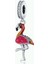 Kırmızı Kırmızı Flamingo Gümüş Charm - NUR-CM00373 1