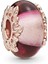 Pembe Murano Camı ve Yaprak Gümüş Charm - NUR-CM00405 1