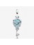 Mavi Murano Cam Balon Sallantılı Gümüş Charm - NUR-CM00385 2