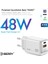 Hi48 Compact Effıcıent & Hı Tech Gan 48W Seyahat Hızlı Şarj Aleti USB A+ USB C Dual Type C 1