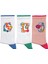 Kadın Çok Renkli Pamuklu Desenli Soket Çorap 3'lü Paket 1