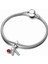 Meşale ve Sokak Tabelası Üçlü Sallantılı Gümüş Charm - NUR-CM00386 3