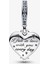 Kayan Yıldız Kalp Çift Sallantılı Gümüş Charm - NUR-CM00370 2