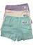 Gmş Fiyonklu Yeşil, Ekru, Lila Jakarlı 3lü Kız Boxer Set 3113-2 1