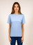 Kadın Buz Mavi T-Shirt. Regülar Fit (Normal) Kalıp, Basic Model. 1