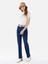 Slim Fit Yuvarlak Yaka Kadın Ekru Kısa Kol Tişört Cl1068428 3