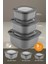 3'lü Kapağıyla Birlikte Mikrodalgaya Uyumlu Saklama Kabı Set 1X600 1X1100 1X1800 1