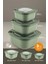 3'lü Kapağıyla Birlikte Mikrodalgaya Uyumlu Saklama Kabı Set 1X600 1X1100 1X1800 1