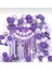 Mor Lila Beyaz Doğum Günü Süsü Mor Yaş Rakamlı Şeffaf Pullu Parti Seti 1