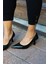 Aquila Siyah Rugan Stiletto / Klasik, 5 Cm, Rahat Günlük Stiletto Topuklu Ayakkabı 1