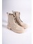 Kadın Emil Shoes Bej Postal Fermuarlı Bağçıklı Bot 2