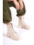 Kadın Emil Shoes Bej Postal Fermuarlı Bağçıklı Bot 3