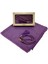 Mevlit Hediyesi Flamlı Yazma Set Hediyelik Eşarp 100X100CM Dağıtmalık-Inci 99 Tesbih Hediyeli-Lila 1