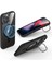 iPhone 15 Pro Kılıf MagSafe Classic Kickstand Hybrid - Şeffaf Siyah 2