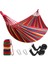 Ağaç Kayışları ve Seyahat Çantası ile 270X150CM Bahçe Pamuklu Hamak (Yurt Dışından) 1