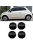 Fiat 500 Tekerlekler Için 4 Adet 133MM Jant Kapağı Merkezi Hub Caps 68078419AC 68078421AC Toz Kapağı 51884863 Siyah (Yurt Dışından) 2