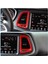Merkezi Konsol Klima Çıkışı Havalandırma Trim Aksesuarları Dodge Challenger 2015 2016 2017 2018 2019 2020 (Kırmızı) (Yurt Dışından) 2