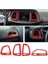 Merkezi Konsol Klima Çıkışı Havalandırma Trim Aksesuarları Dodge Challenger 2015 2016 2017 2018 2019 2020 (Kırmızı) (Yurt Dışından) 4