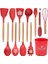 Kırmızı 12 Parçalı Yapışmaz Silikon Mutfak Gereçleri Seti Tencere Seti (Yurt Dışından) 1