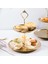 2 Katlı Altın Paslanmaz Çelik Cupcake Standı Servis Tepsisi Pasta Tutucu (Yurt Dışından) 1