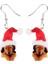 Kadın Kızlar Gençler Için Akrilik Noel Karikatür Dachshund Köpek Yavrusu Küpe Asılı Hayvan Takı Hediye Aksesuarları (Yurt Dışından) 1