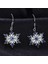 Mavi Stil 1 Çift Küpe Mücevher Sarayı Promosyon 1.54 Karat Doğal Mavi Topaz Askı Küpe Gümüş Kar Tanesi Noel Küpeleri Moda Takı Kadınlar Için (Yurt Dışından) 2