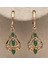 Yeşil Stil 1.3 Küpe 18K Altın Kaplama Zümrüt Yakut Ametist Peridot Topaz Avize Düş Bohemya Hollow Lady (Yurt Dışından) 1