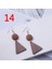 No.14 Boyutu Yeni Basit Retro Ahşap Geometrik Yıldız Küpe Püskül Uzun Düşen Küpe Kadınlar Için Alaşımlı Takı Aksesuarları (Yurt Dışından) 1