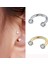 Gümüş Tarzı 1 Adet Cinsiyetsiz U Şekilli Zirkon Dudak Halkası Burun Halkası Küpe Kıkırdak Tragus Piercing Takı (Yurt Dışından) 1