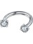 Gümüş Tarzı 1 Adet Cinsiyetsiz U Şekilli Zirkon Dudak Halkası Burun Halkası Küpe Kıkırdak Tragus Piercing Takı (Yurt Dışından) 5