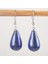 Lapis Lazuli 1 Çift Mor Ametist Berrak Kuvars Lapis Lazuli Turkuaz Gül Kuvars Opal Obsidyen Jaspis Damla Konik Boncuk Kanca Küpe (Yurt Dışından) 1