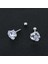 Beyaz Stil 8 mm 16G Moda Kalp Şekilli Kübik Zirkon Paslanmaz Çelik Küpe 4 Renkli Helix Conch Kıkırdak Delme Kadınlar Moda Takı (Yurt Dışından) 5