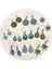 No.13 Boyutu Kadınlar Için Retro Boho Çiçek Boncuklu Yaprak Düşen Küpe Moda Takılar Geometrik Desenli Yuvarlak Küpeler (Yurt Dışından) 5