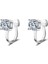 Kadın Kızlar Için 925 Ayar Gümüş 6mm Yuvarlak Cz Taşlı Manyetik Küpe (Yurt Dışından) 2