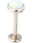 Gümüş Tarzı OP17 10MM/5MM 1 Adet Opal Dudak Barı Labret Halka Içten Vidalar Kulak Tragus Kıkırdak Iğne Delme (Yurt Dışından) 1