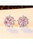 Sevimli Gümüş Pembe Topaz Haç Cz Sakura Çiçeği Küpe Düğün Takı (Yurt Dışından) 2