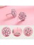 Sevimli Gümüş Pembe Topaz Haç Cz Sakura Çiçeği Küpe Düğün Takı (Yurt Dışından) 4