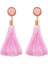 Pembe Tarzı Moda Pamuk Ipek Püskül Boho Takı Şık Uzun Püskül Düşen Püskül Küpe Kadın Küpe Takı (Yurt Dışından) 1