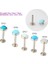 Gümüş Tarzı OP13 8mm/5mm 1 Adet Opal Dudak Barı Labret Halka Içten Vidalar Kulak Tragus Kıkırdak Iğne Delme (Yurt Dışından) 2