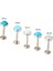 Gümüş Tarzı OP13 8mm/5mm 1 Adet Opal Dudak Barı Labret Halka Içten Vidalar Kulak Tragus Kıkırdak Iğne Delme (Yurt Dışından) 3
