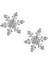 Moda Kadınlar Gümüş Kristal Kar Tanesi Küpe Charm Takı Noel Aksesuarları (Yurt Dışından) 5