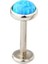 Gümüş Tarzı OP05 6mm/3mm 1 Adet Opal Dudak Barı Labret Halka Içten Vidalar Kulak Tragus Kıkırdak Iğne Delme (Yurt Dışından) 1