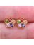 18K Sarı Altın Kaplama Kadın Gökkuşağı Topaz Zirkon Çiçek Küpe Takı (Yurt Dışından) 2