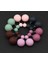 Pembe Tarzı Yeni Maxi Çift Taraflı Büyük Top Inci Küpe Basit Stil Şeker Renk Kauçuk Toka Küpe Kadın Aksesuarları Bijoux (Yurt Dışından) 2