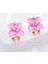 Gül Pembe Tarzı Yüksek Yeni Moda 18K Altın Kaplama Yonca Çiçeği Şeklinde Taşlı Küpe Kadınlar Kızlar Takı Için (Yurt Dışından) 1