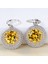 Sarı Stil 925 Ayar Gümüş Taşlı Takı Sarı Topaz Düğün Gelin Nişan Küpe Küpe (Yurt Dışından) 1