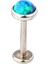 Gümüş Tarzı OP13 10MM/4MM 1 Adet Opal Dudak Barı Labret Halka Içten Vidalar Kulak Tragus Kıkırdak Iğne Delme (Yurt Dışından) 1